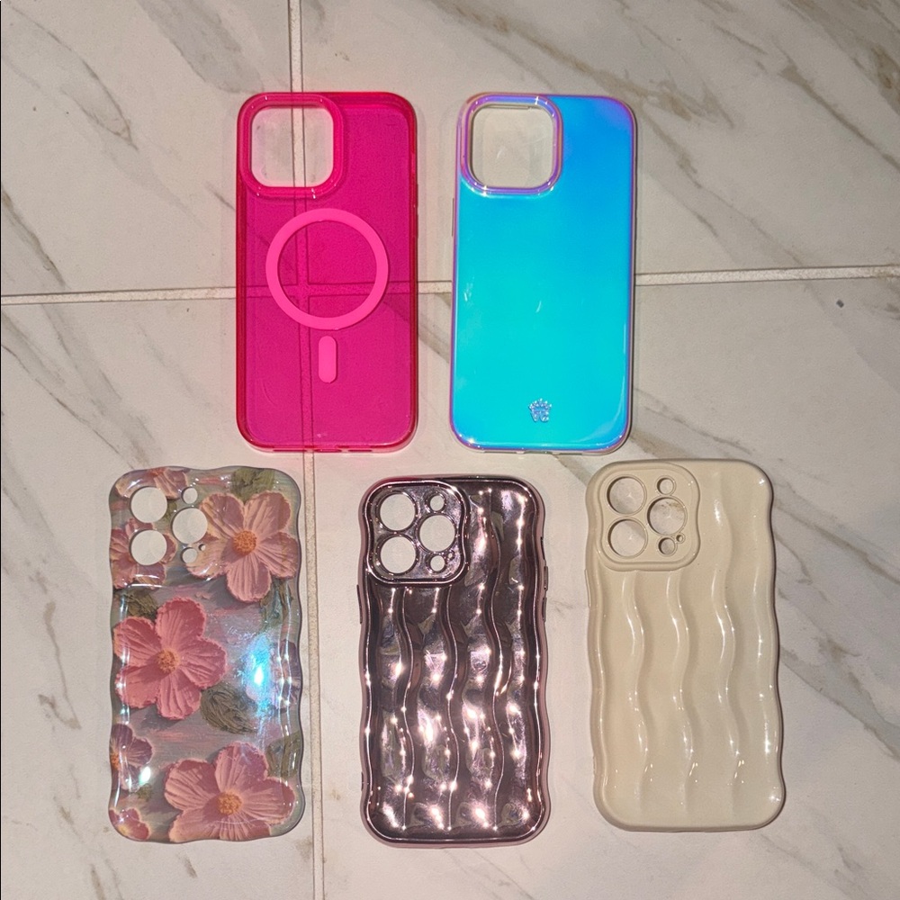 Lot of 5 iPhone 14 Pro Max phone cases